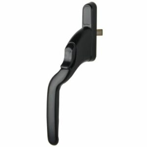 Winlock 0141 serie, links verkropt, afsluitbaar met drukknop, zwart