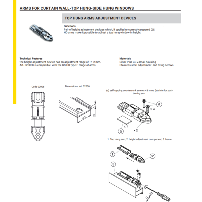 Giesse Top Hung uitzetzakschaar stelblokje - Afbeelding 2