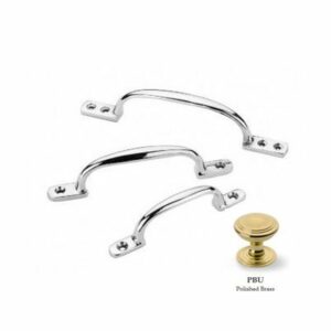 Frank Allart 1436 serie, schuifraamgreep, 127 mm, messing ongelakt