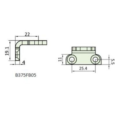 SWF B375FB05 montagesteun voor raamuitzetter, 22 mm, chroom mat - Afbeelding 3