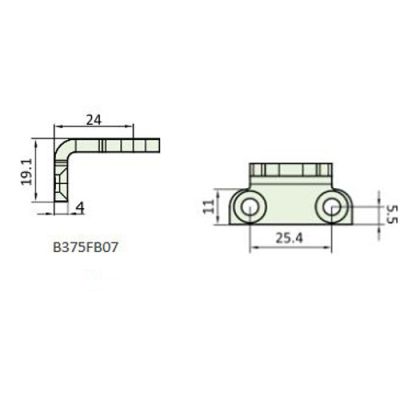 SWF B375FB07 montagesteun voor raamuitzetter, 24 mm, chroom mat - Afbeelding 3