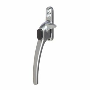 Charisma raamboom, afsluitbaar met drukknop, nokhoogte 12 mm, links, chroom mat