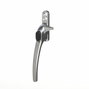 Charisma raamboom, afsluitbaar met drukknop, nokhoogte 21 mm, links, chroom mat