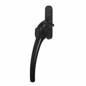 Charisma raamboom, afsluitbaar met drukknop, nokhoogte 21 mm, links, zwart