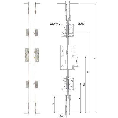 Hako 2200 - SKG** voor dubbele deuren - Afbeelding 2