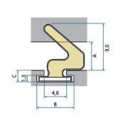 Q-lon 69447 T-groef Type C 7,5 mm