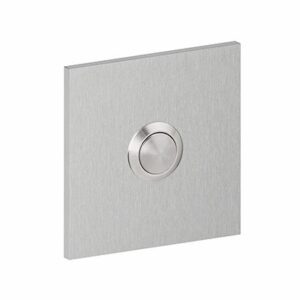 JNF beldrukker, vierkant, 70 x 70 mm, met massief rozet, RVS