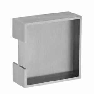 JNF inbouw schuifdeurkom, vierkant dubbelzijdig, 100 x 100 x 40 mm,