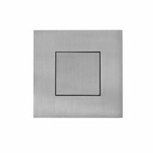 JNF schuifdeurkom, vierkant met veerklep, 60 x 60 mm, RVS