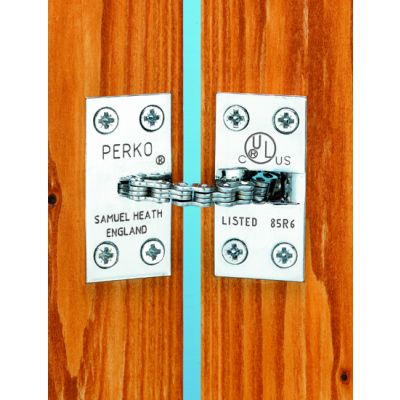 Perko R2 inbouw deursluiter met rechte voorplaat, deur tot 50 kg, chroom