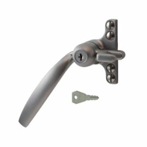 SWF B158 Curved Classic raamboom, afsluitbaar, links, chroom mat